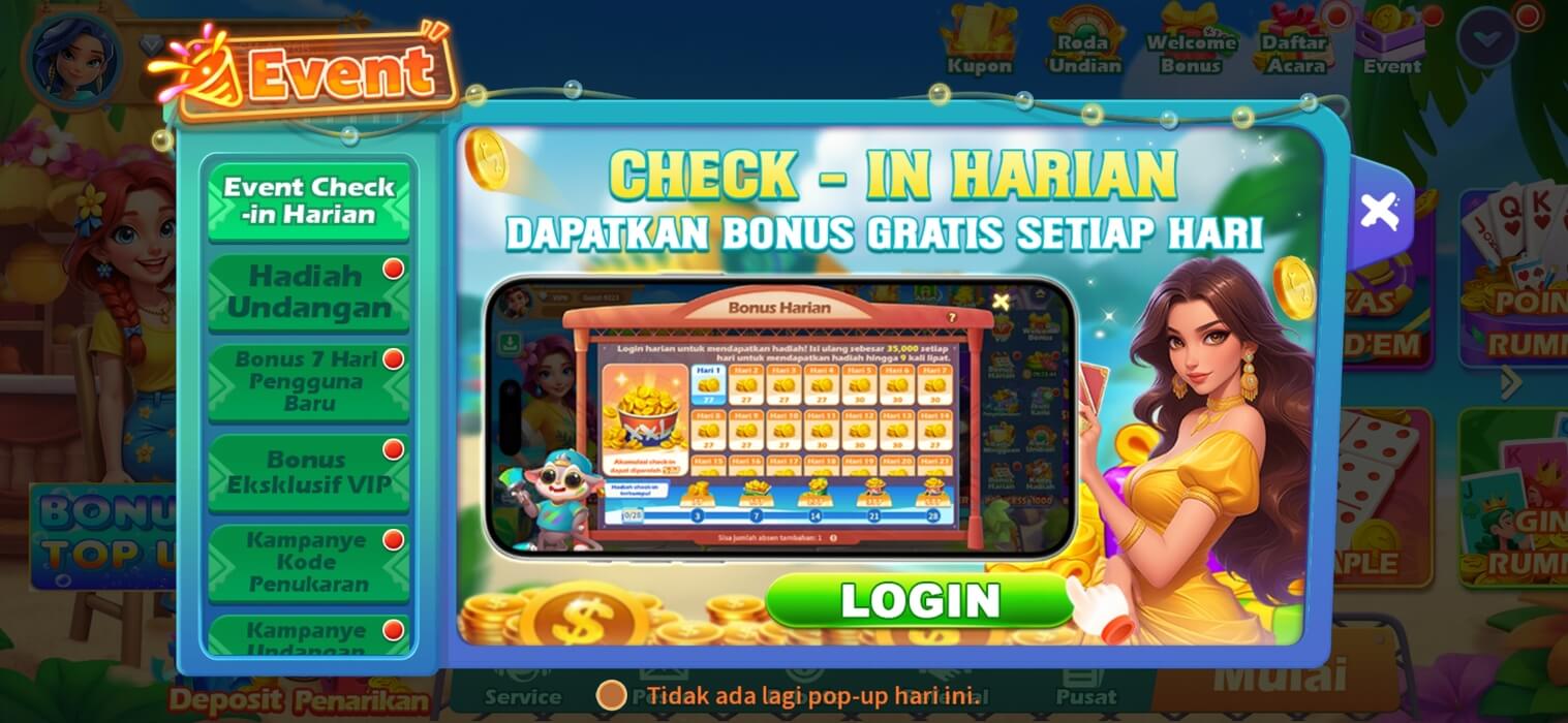 Screenshot AT777 APK: Game Kasino dengan Slot, Poker, dan Blackjack